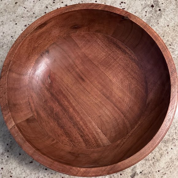 Beautiful Wood Pedestal Bowl - Picture 4 of 15